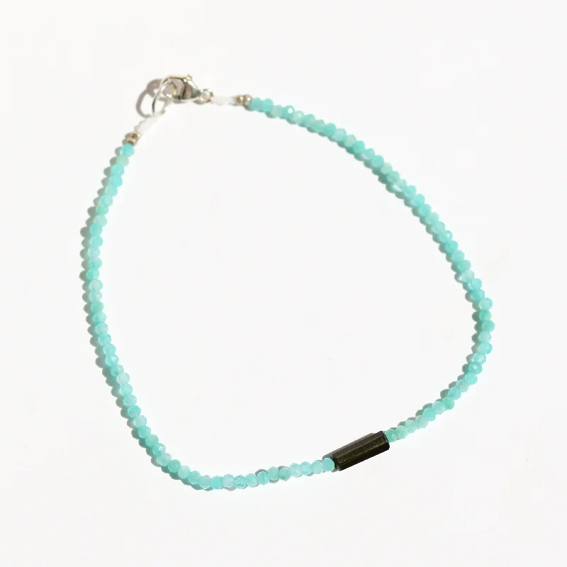 women’s luxury bangles -Apatite + Tourmaline Bracelet no.70