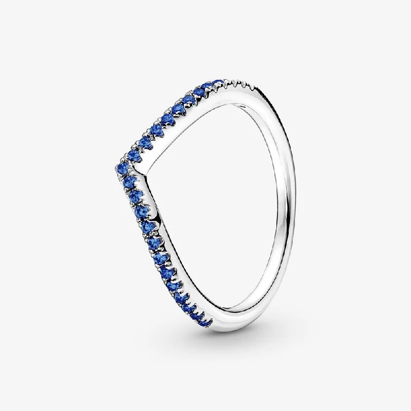 pearl rings for women -Pandora Timeless Wish Sparkling Blue Ring