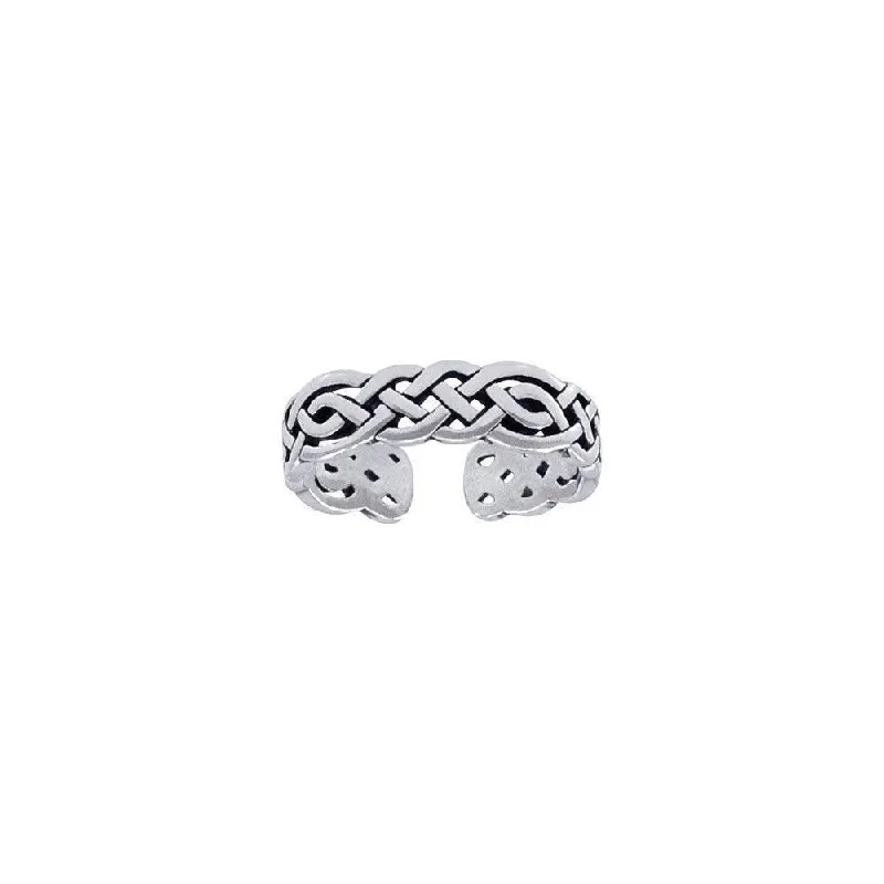 sparkling rings for women -Celtic Knot Work Toe Ring TTR070