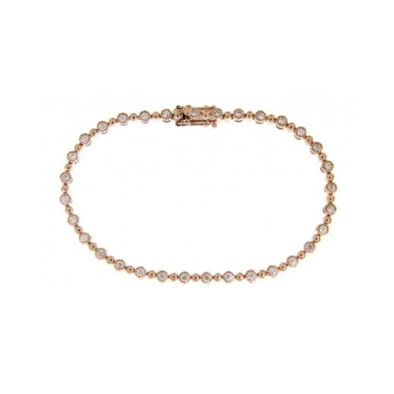 chunky bracelets for women -14kr Gold & Diamond Link Braclet