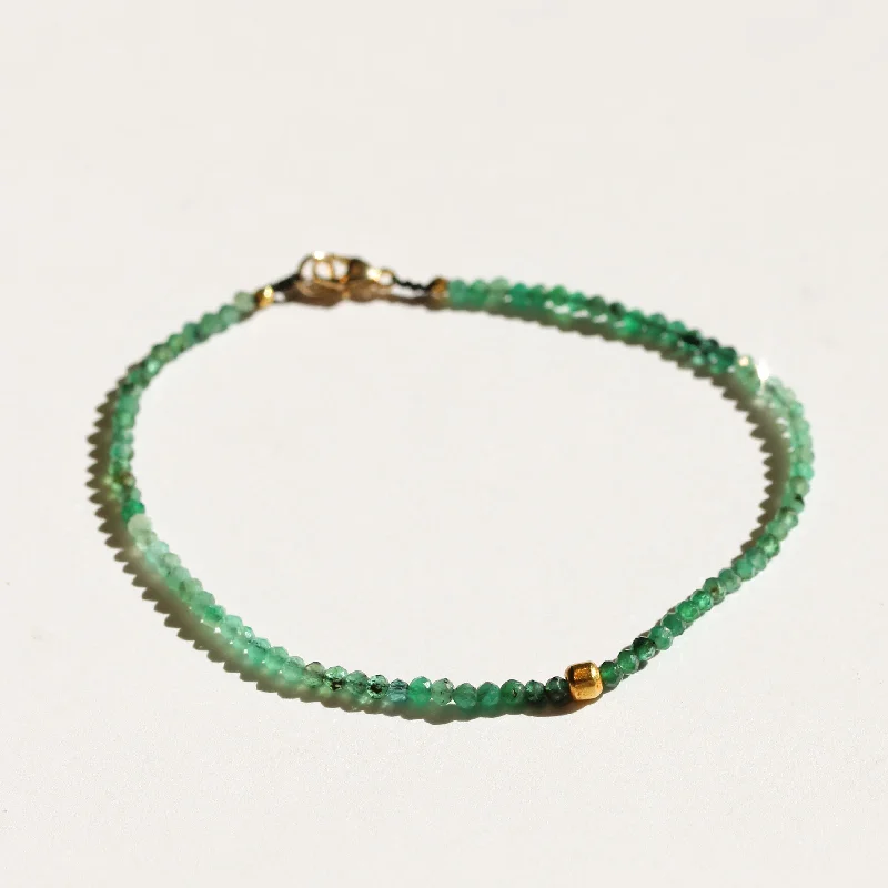 women’s charm bangle bracelets -Emerald Bracelet