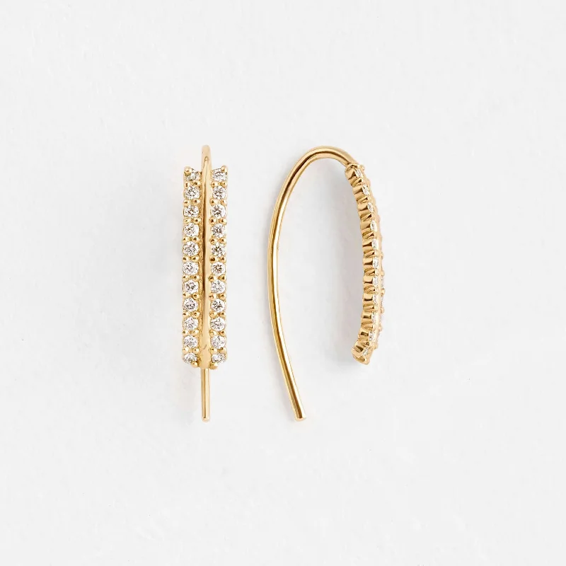 matching earrings for brides -Alongside Threader - In Stock