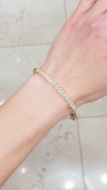 elegant stacking bracelets -2.00ct Diamond Bangle Yellow Gold