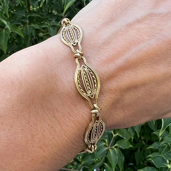 premium bangles for women -Antique Filigree Bracelet