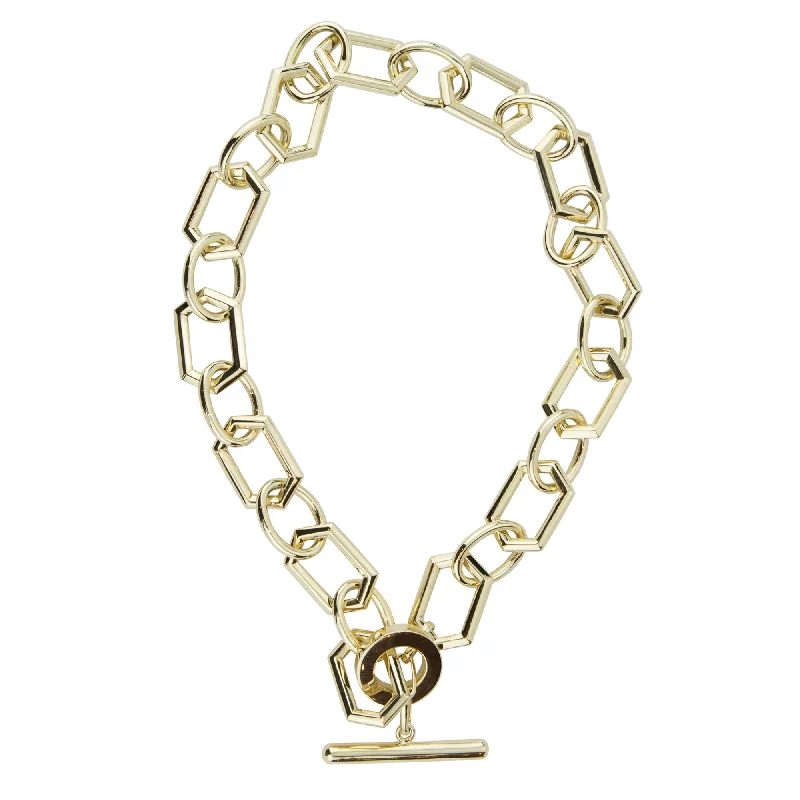 layered chain necklaces for women -Toggle Necklace - Gold