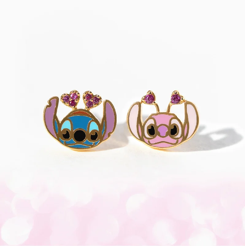 chunky earrings for women -Disney Stitch & Angel Studs