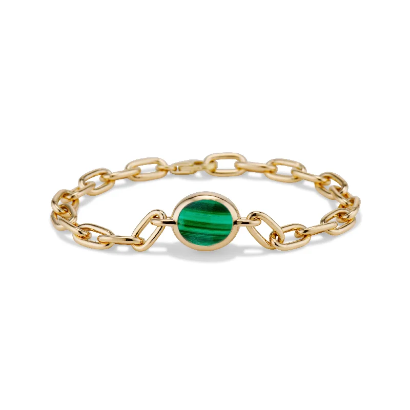 women’s cuff bangles -Malachite Bubble Bracelet