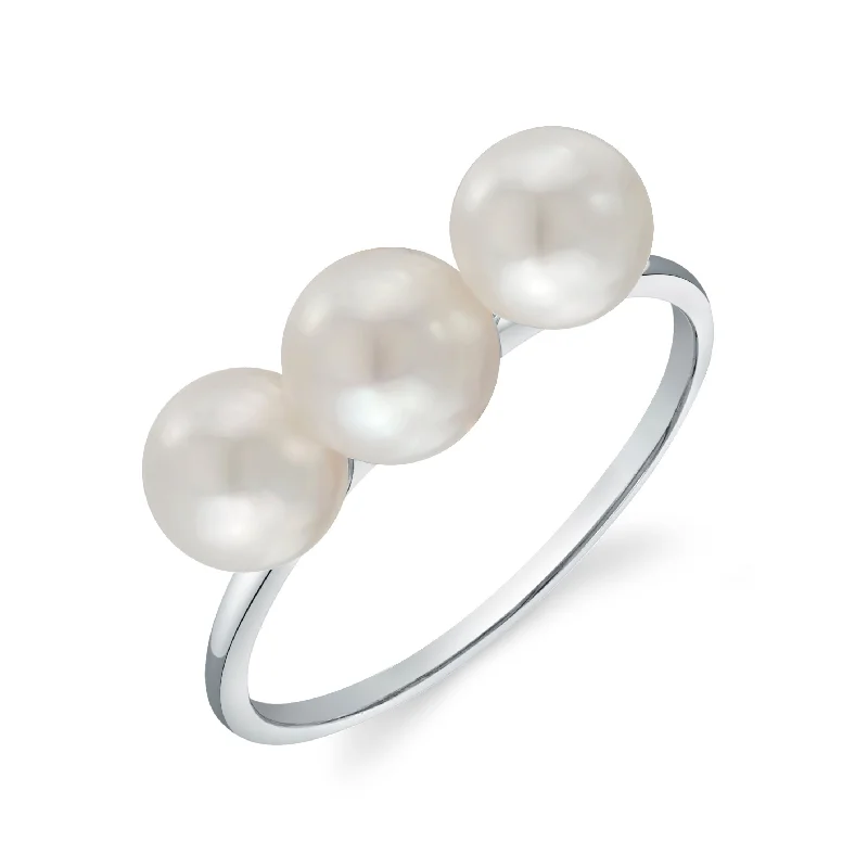 large gemstone rings for women -Freshwater Pearl Camille Ring