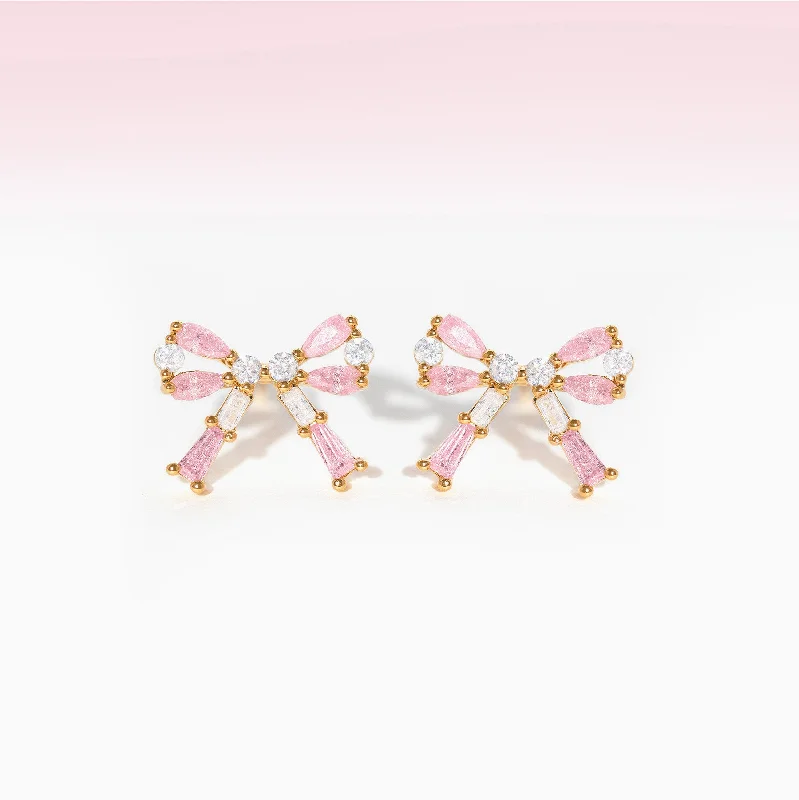 affordable diamond earrings for women -Chassé Bow Studs