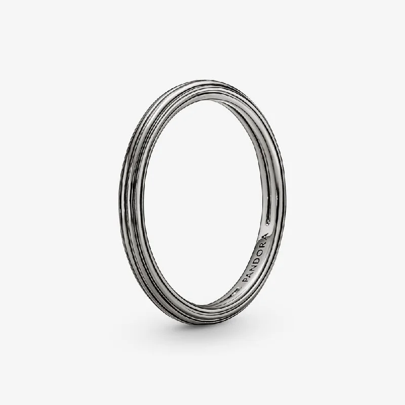 designer rings for women -Pandora Me | Ruthenium Ring