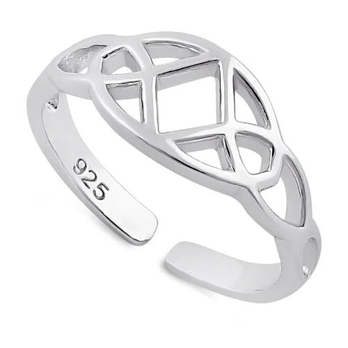 statement cocktail rings -Sterling Silver Celtic Toe Ring