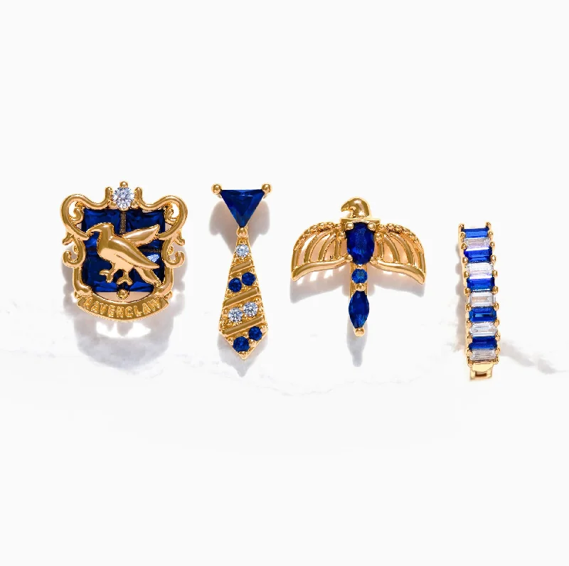 artistic gold earrings for women -Harry Potter Ravenclaw House Earrings Set