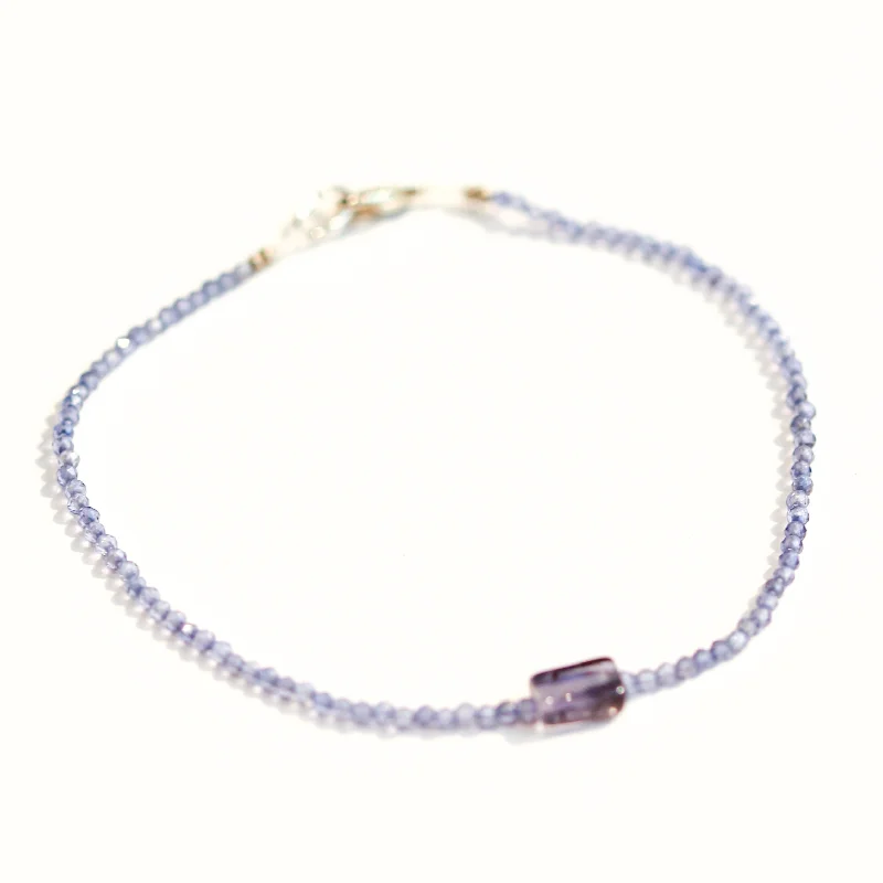 boho bangles for women -Iolite Bracelet No. 108