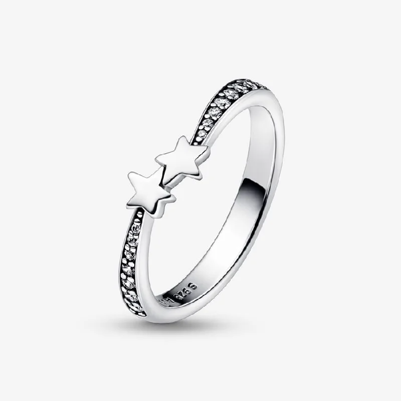 minimalistic rings for women -Shooting Stars Sparkling Ring