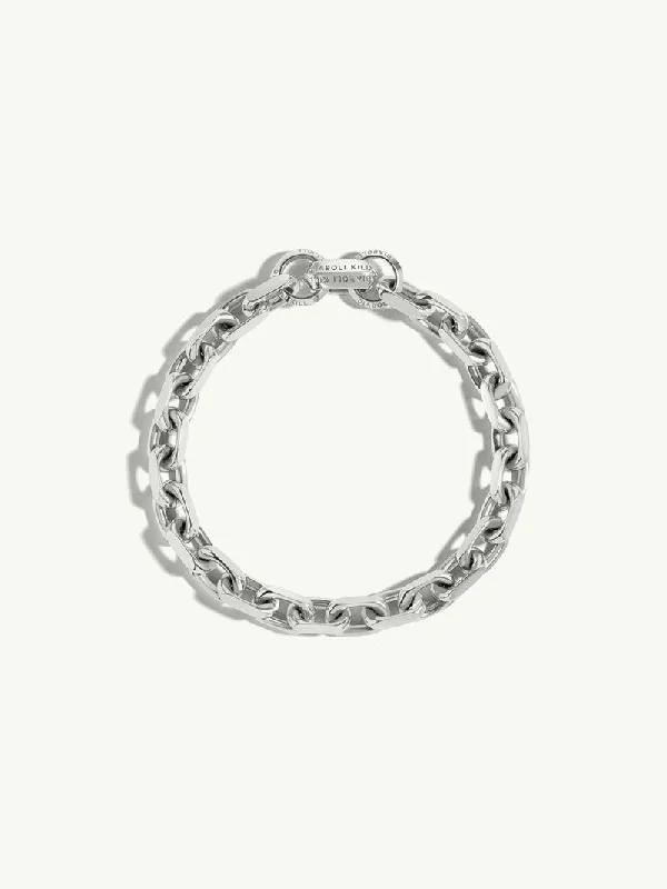 bridal bracelets for women -Catena XL Diamond Cut Cable Chain Bracelet in Sterling Silver