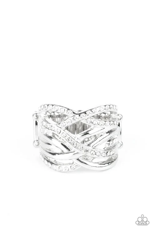 silver stacking rings for women -High Rollin' White Ring