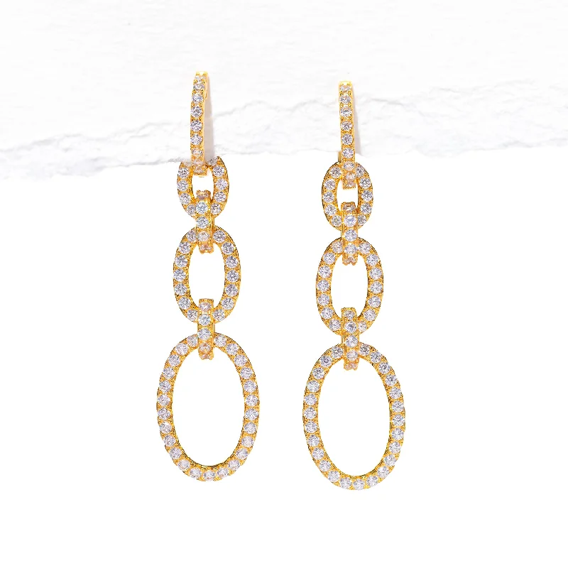 gold drop earrings for women -Bella Notte Dangle Earrings