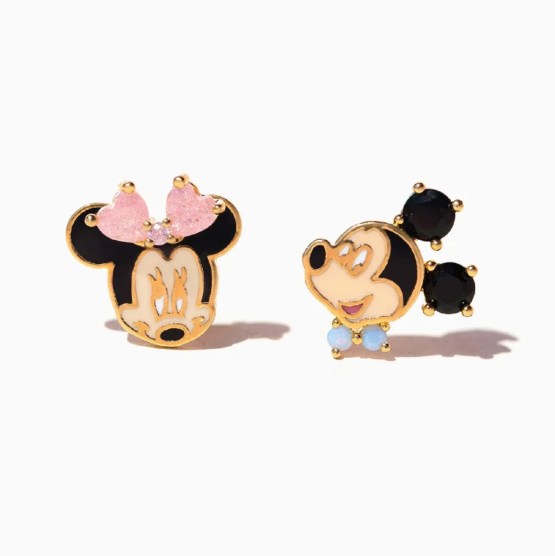 gold hoop earrings for women -Disney Mickey Mouse & Minnie Mouse Studs