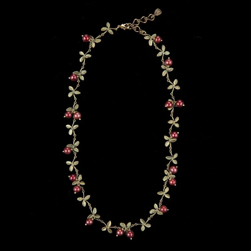 classic diamond necklaces for women -Cranberry Necklace - Delicate