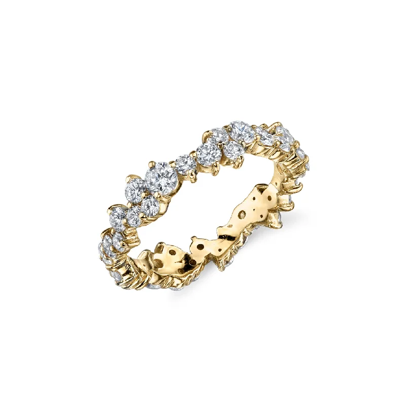 bridal rings for women -Gold & Diamond Cocktail Eternity Ring