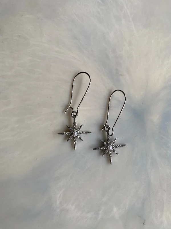 pearl drop earrings for women -SHINY STAR KIDNEY EARRINGS