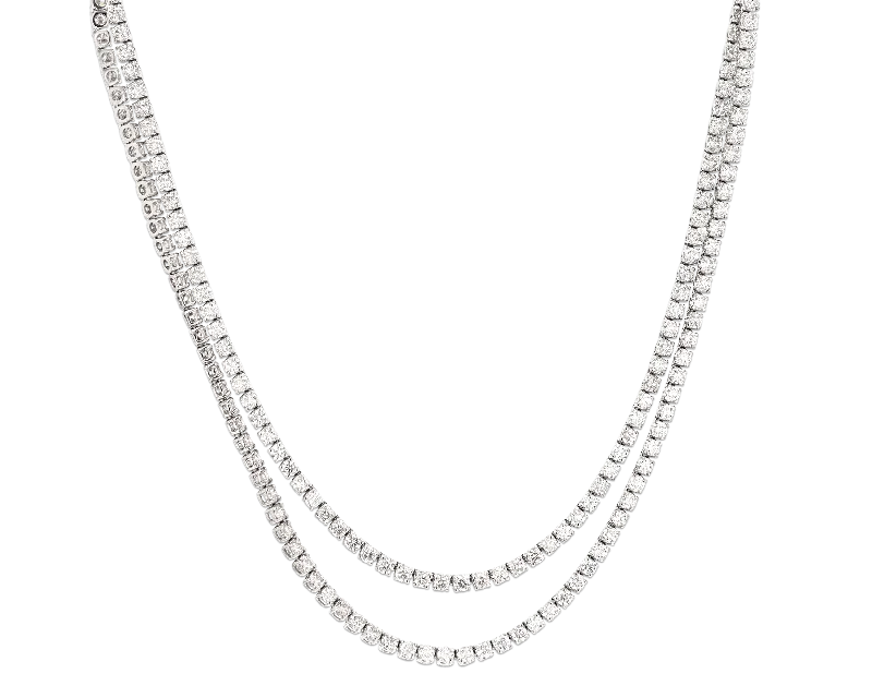 chunky necklaces for women -Straight Line Diamond Necklace, 44.55 Carats